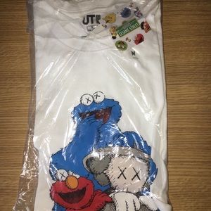 KAWS x SESAME STREET T-SHIRT; SIZE - MEDIUM